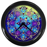 Wisdom Wall Clock (Black with 12 white numbers)