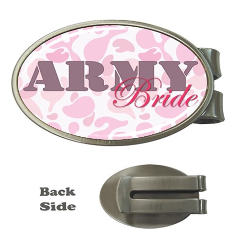 Pink Camo Army Bride Money Clip (Oval) from UrbanLoad.com Front
