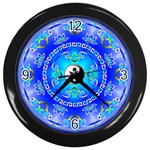 YinYang Wall Clock (Black with 4 black numbers)