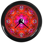 YinYang Wall Clock (Black with 4 white numbers)