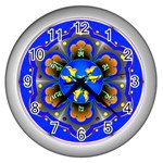 OMPH Wall Clock (Silver with 12 black numbers)