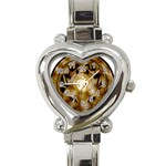 OM Lotus Heart Italian Charm Watch