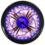 Hopi Wall Clock (Black with 4 black numbers)