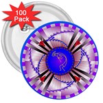 Hopi 3  Button (100 pack)