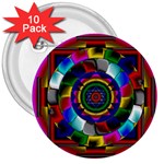 Sri Yantra 3  Button (10 pack)
