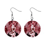 goth fairy red 1  Button Earrings