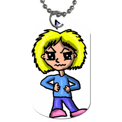 Anime Girl Dog Tag (One Side) from UrbanLoad.com Front