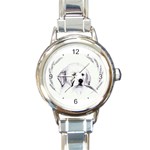golden 3 Round Italian Charm Watch