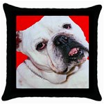 Bulldog Momma Charm Throw Pillow Case (Black)