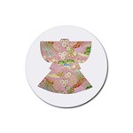 Kimono PP Rubber Round Coaster (4 pack)