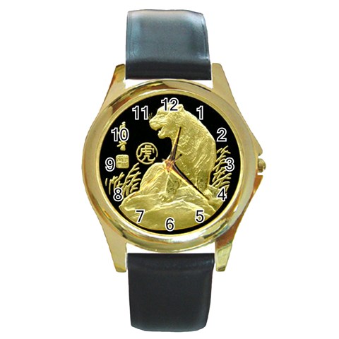 ChiTiger Round Gold Metal Watch from UrbanLoad.com Front