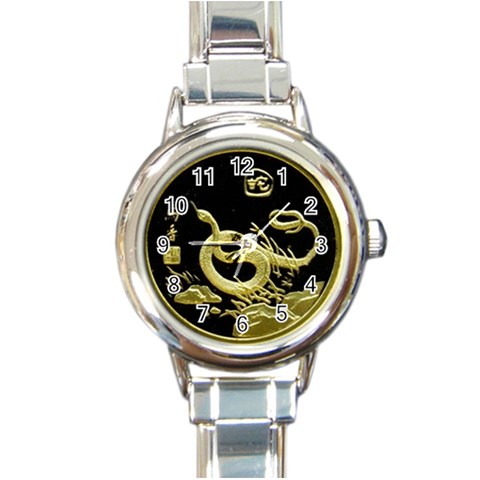 ChiSnake Round Italian Charm Watch from UrbanLoad.com Front