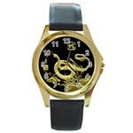 ChiSnake Round Gold Metal Watch