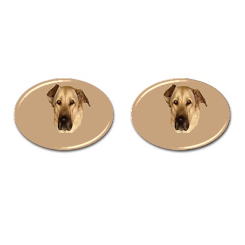 Anatolian Shepherd Cufflinks (Oval) from UrbanLoad.com Front(Pair)