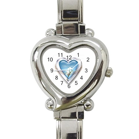 Love VII Heart Italian Charm Watch from UrbanLoad.com Front