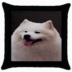 Samoyed Dog Throw Pillow Case (Black)