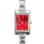 Flower 1 Rectangular Italian Charm Watch