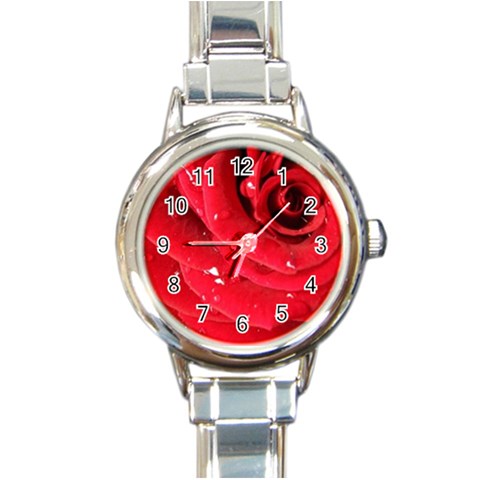 Flower 1 Round Italian Charm Watch from UrbanLoad.com Front
