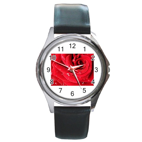 Flower 1 Round Metal Watch from UrbanLoad.com Front