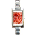 Flower 2 Rectangular Italian Charm Watch