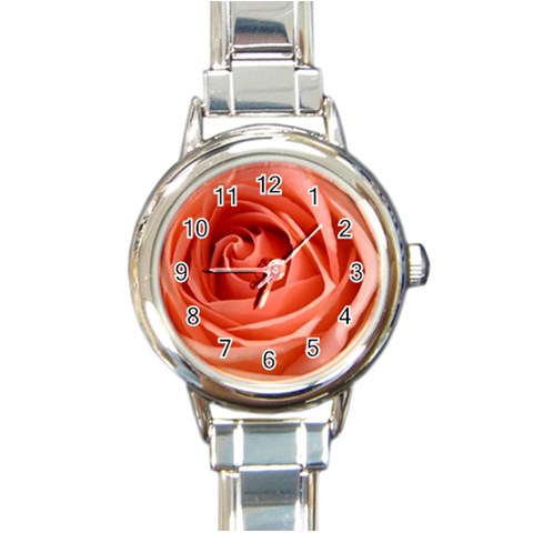 Flower 2 Round Italian Charm Watch from UrbanLoad.com Front
