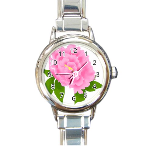 Flower III Round Italian Charm Watch from UrbanLoad.com Front
