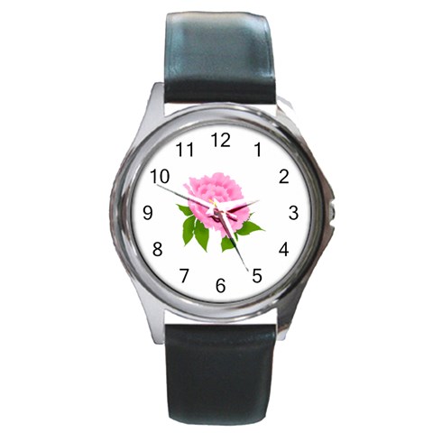 Flower III Round Metal Watch from UrbanLoad.com Front