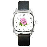 Flower III Square Metal Watch