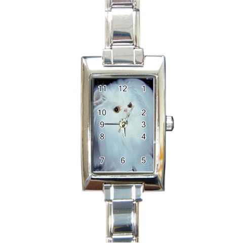 White Cat D3 Rectangular Italian Charm Watch from UrbanLoad.com Front