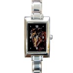 Tortoise Shell Cat D2 Rectangular Italian Charm Watch