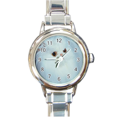 White Cat D3 Round Italian Charm Watch from UrbanLoad.com Front