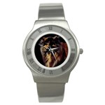 Tortoise Shell Cat D2 Stainless Steel Watch