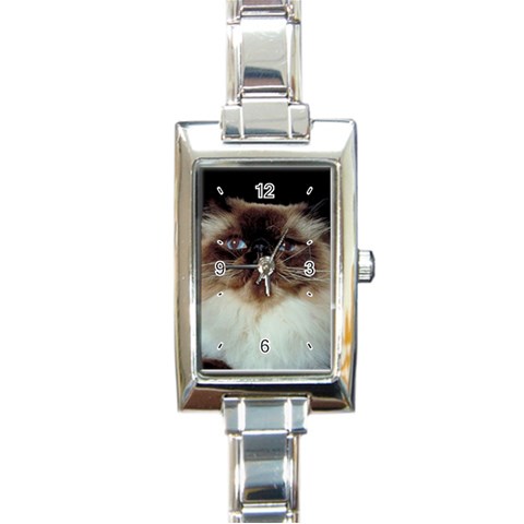 Blue Eyed Cat D2 Rectangular Italian Charm Watch from UrbanLoad.com Front