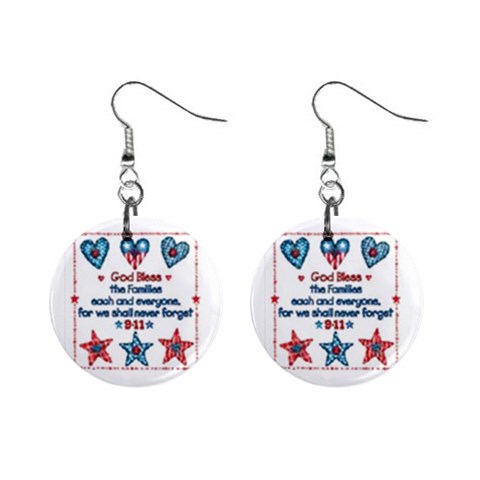 US Families 1  Button Earrings from UrbanLoad.com Front