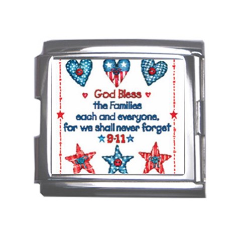 US Families Mega Link Italian Charm (18mm) from UrbanLoad.com Front