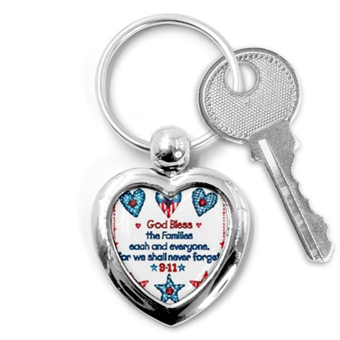 US Families Key Chain (Heart) from UrbanLoad.com Front