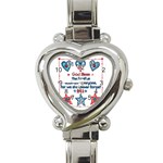 US Families Heart Italian Charm Watch