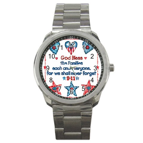US Families Sport Metal Watch from UrbanLoad.com Front