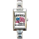 America Rectangular Italian Charm Watch