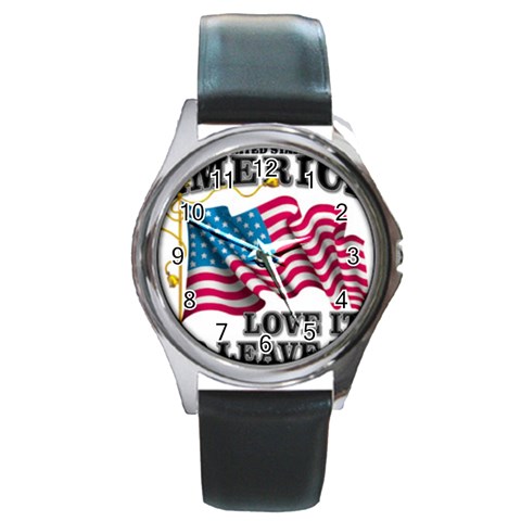 America Round Metal Watch from UrbanLoad.com Front