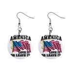 America 1  Button Earrings
