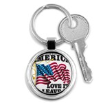 America Key Chain (Round)