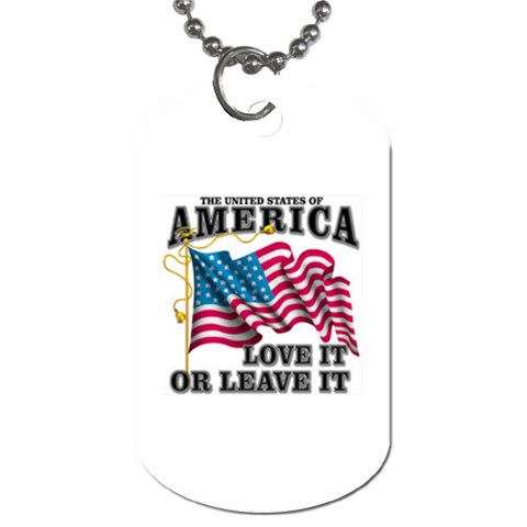 America Dog Tag (One Side) from UrbanLoad.com Front