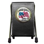 America Pen Holder Desk Clock