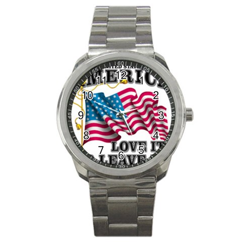 America Sport Metal Watch from UrbanLoad.com Front