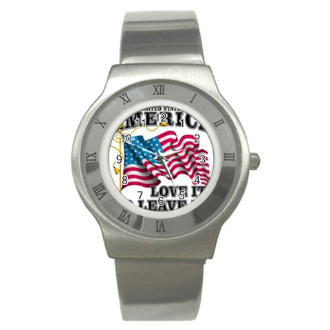 America Stainless Steel Watch from UrbanLoad.com Front