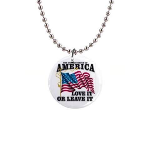 America 1  Button Necklace from UrbanLoad.com Front