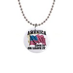 America 1  Button Necklace
