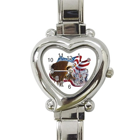 Eagle Heart Italian Charm Watch from UrbanLoad.com Front