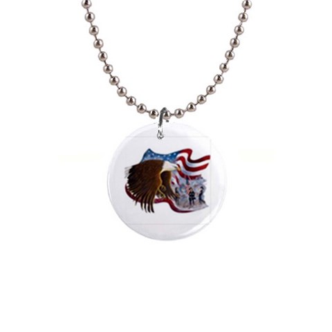 Eagle 1  Button Necklace from UrbanLoad.com Front